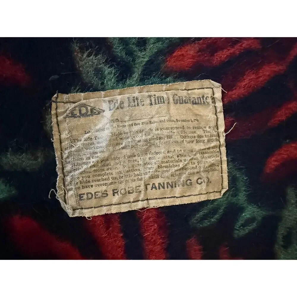 Antique Horse Hair Carriage Buggy Sleigh Wool Blanket by Edes Robe Tanning